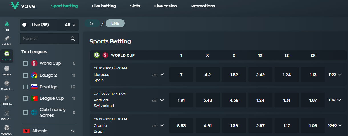 Vave Sportsbook Vave Sportsbook